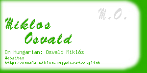 miklos osvald business card